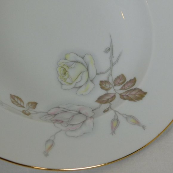 Johann Haviland Sweetheart Rose Rimmed Soup Bowls Bavaria Germany Set of 4 - Picture 2 of 11
